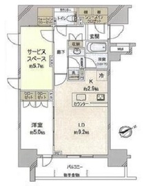 リビオ目黒リバーサウス 9階 間取り図