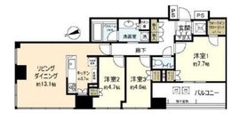 勝どきザ・タワー 16階 間取り図
