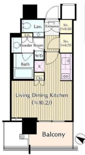 THE ROPPONGI TOKYO CLUB RESIDENCE 12階 間取り図
