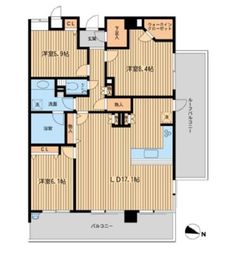 HF学芸大学レジデンス2 404 間取り図