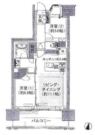 ブリリア辰巳キャナルテラス 2階 間取り図