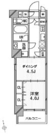 デュオステージ白金高輪 407 間取り図