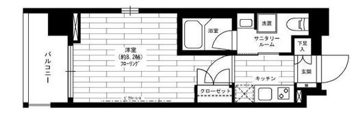 ステージファースト芝公園 7階 間取り図