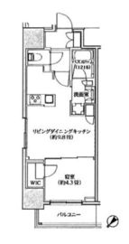 サンウッド東日本橋フラッツ 10階 間取り図