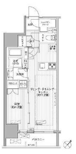 サンウッド東日本橋フラッツ 4階 間取り図