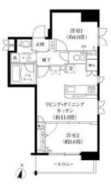 レジディア神田東 1404 間取り図