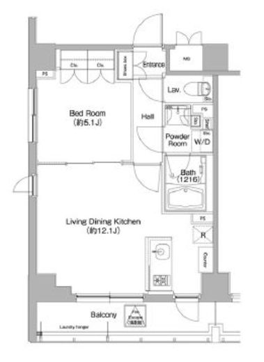 パークフロント淡路町 401 間取り図