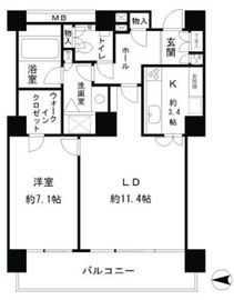 リバーポイントタワー 1609 間取り図