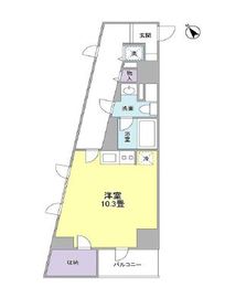 TKフラッツ渋谷 1001 間取り図