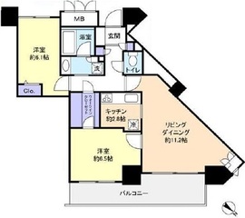 アップルタワー東京キャナルコート 35階 間取り図