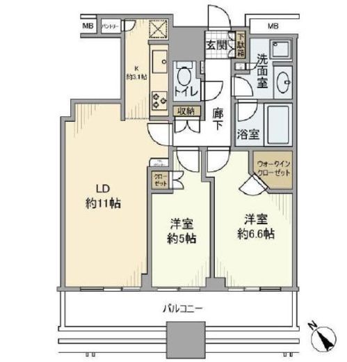 セントラルレジデンス シティタワー池袋 17階 間取り図