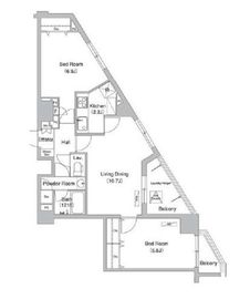 コンフォリア下北沢 901 間取り図