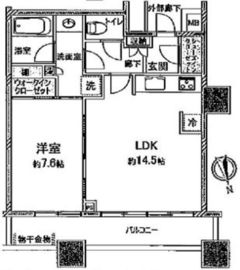 芝浦アイランド グローヴタワー 33階 間取り図