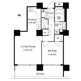 リバーポイントタワー 1610 間取り図