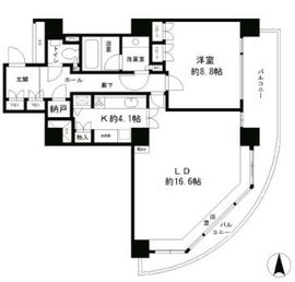 リバーポイントタワー 1705 間取り図