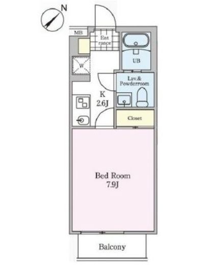 マザーズ月島 202 間取り図