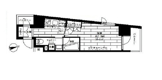 ステージファースト飯田橋アジールコート 7階 間取り図
