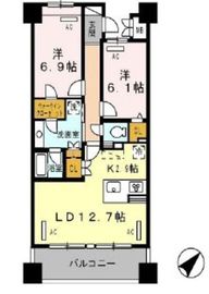 ロイヤルパークス豊洲 508 間取り図