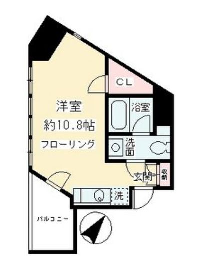 ニューシティアパートメンツ千駄ヶ谷2 1304 間取り図