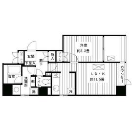 カルナ築地 701 間取り図