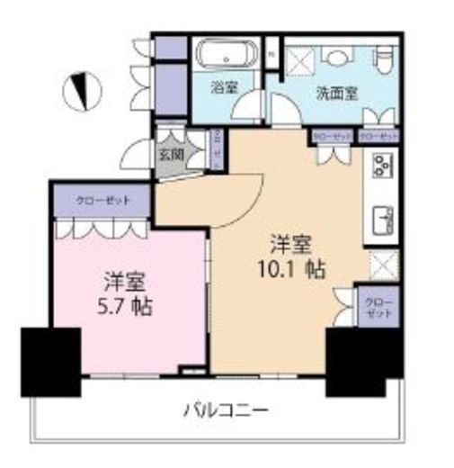品川タワーフェイス 12階 間取り図