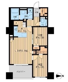 ルネ神田和泉町 3階 間取り図