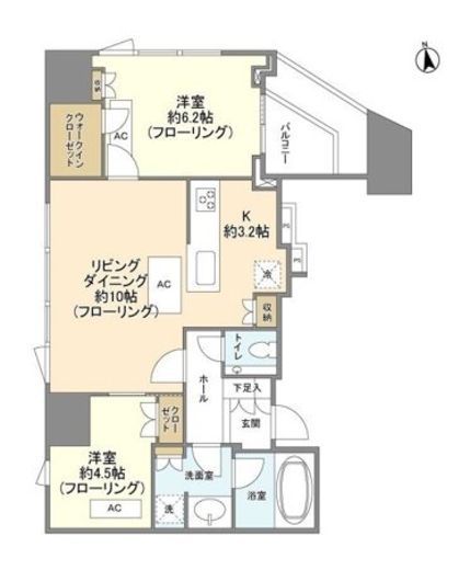 プラウドタワー白金台 34階 間取り図