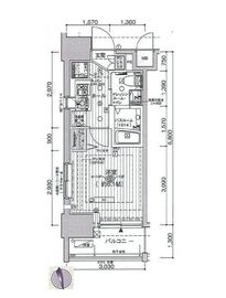 エステムプラザ品川大崎駅前レジデンシャル 401 間取り図