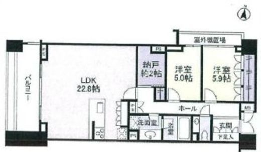 恵比寿パークハウス 4階 間取り図