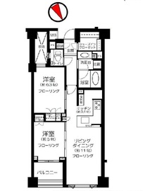 ミッドガーデン赤坂氷川 2階 間取り図