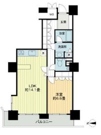 サンクォーレタワー 14階 間取り図