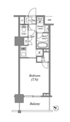 ザ・レジデンス赤坂檜町 513 間取り図