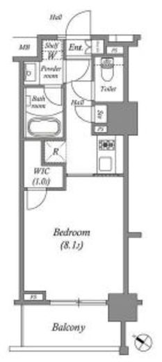 ザ・レジデンス赤坂檜町 210 間取り図