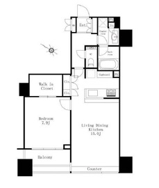 サンクタス武蔵小山 8階 間取り図