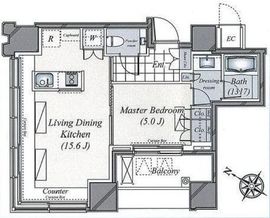 THE ROPPONGI TOKYO CLUB RESIDENCE 13階 間取り図