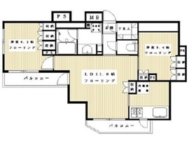 ザ・パークハウス新宿御苑西 7階 間取り図