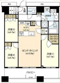 勝どきザ・タワー 8階 間取り図