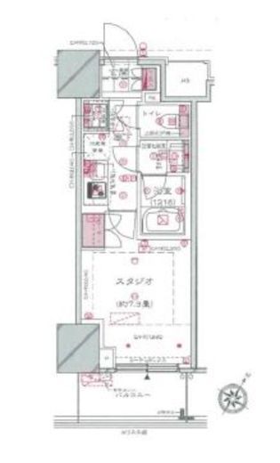 ドレッセ目黒大橋プレヴィ 5階 間取り図