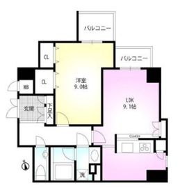 センプレ高輪 201 間取り図