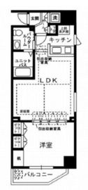 レジディア上野御徒町 809 間取り図