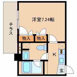 レジディア新川 104 間取り図