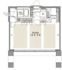 AKASAKA K-TOWER RESIDENCE 2602 間取り図