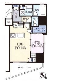 パークリュクス白金高輪 4階 間取り図