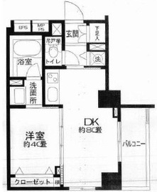 クリオ三田ラ・モード 1004 間取り図