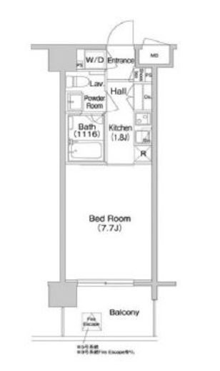 コンフォリア南砂町 1109 間取り図