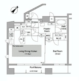 MFPRコート赤坂見附 1001 間取り図