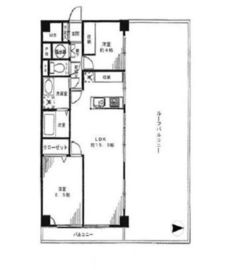 ライオンズマンション麻布十番南 8階 間取り図