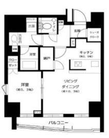 グランスイート四谷プレシア 8階 間取り図