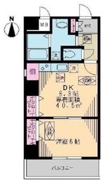 リベア東神田 801 間取り図