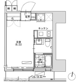 グランディオール広尾テラス 603 間取り図